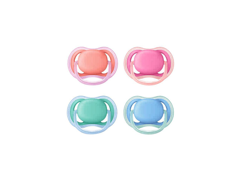 Philips Avent Ultra Air Pacifier, 6-18 Months, Various Colors, 2-pack, SCF244/23