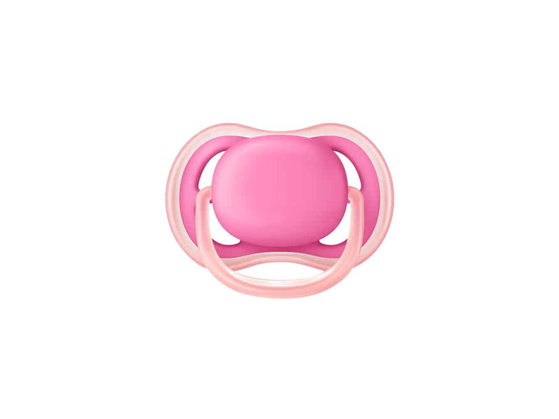 Philips Avent Ultra Air Pacifier, 6-18 Months, Pink/Peach, 2-pack, SCF245/22