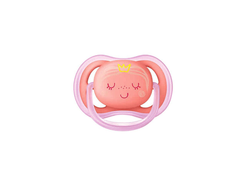 Philips Avent Ultra Air Pacifier, 6-18 Months, Pink/Peach, Fashion Decos,