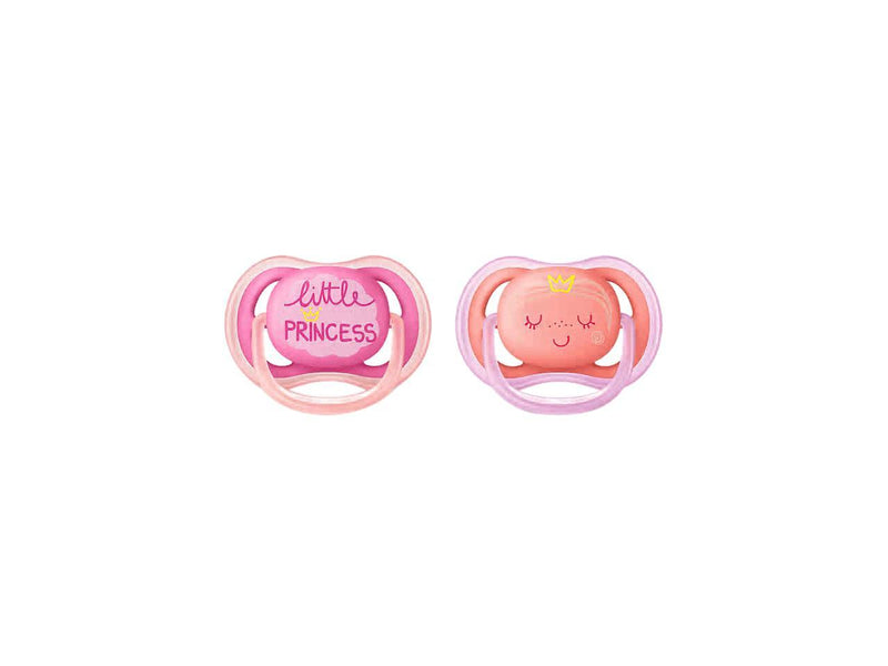 Philips Avent Ultra Air Pacifier, 6-18 Months, Pink/Peach, Fashion Decos,