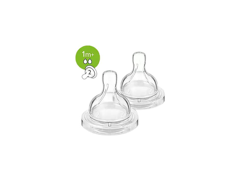 Philips Avent Anti-colic Baby Bottle Slow Flow Nipple, 2pk, SCF422/27