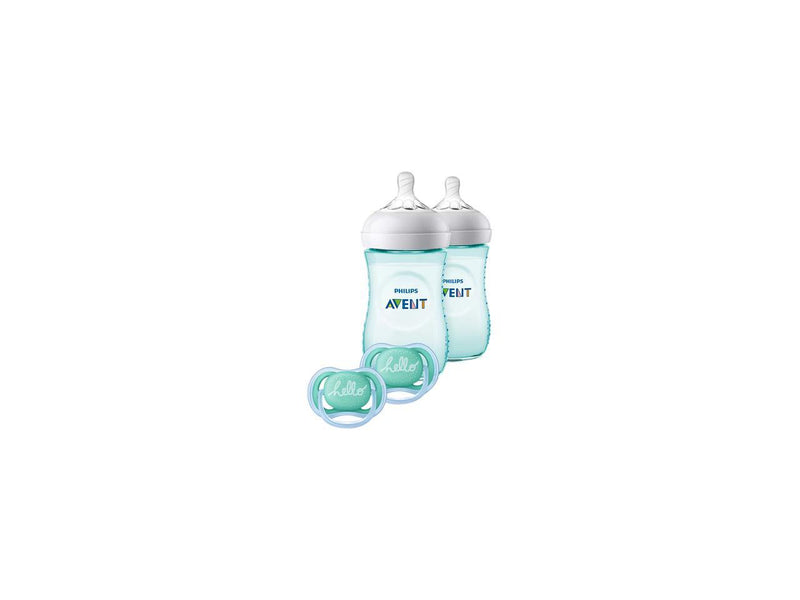 Philips Avent Natural Baby Bottle Teal Baby Gift Set SCD113/24