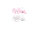 Philips Avent Ultra Soft Pacifier, 0-6 months, Arctic White / Pink, 4 pack,