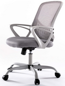 Yangming Office Desk Mid Back Lumbar Support Chair Grey C-1368-GY Like New
