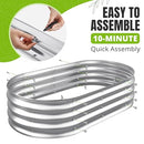 Sponvatt Raised Garden Bed -Outdoor Galvanized Large Metal Raised Gardening Box - Like New