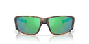 COSTA DEL MAR MEN'S TUNA ALLEY RECTANGULAR SUNGLASSES 60MM TORTISE/GREEN MIRROR - Like New