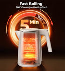 SSYFEI ELECTRIC KETTLE 1.0L 1200W FAST HEAT AUTO SHUT-OFF BOIL-DRY PROOF WHITE - Like New