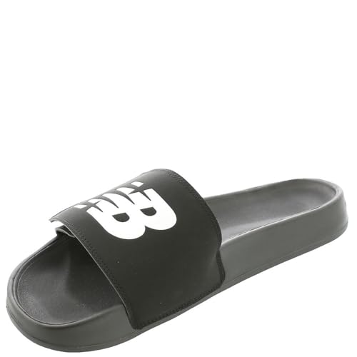 NEW BALANCE MEN'S 200 ADJUSTABLE SLIDE SANDAL, BLACK/WHITE, SIZE 9 - Brand New