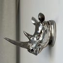 Resin Rhino Head Sculpture Animal Wall Decor Art B01L39P240 - Antique Silver - Brand New
