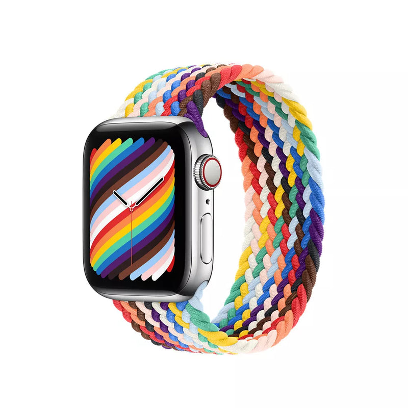 APPLE WATCH BRAIDED SOLO LOOP 44MM MJXG3AM/A - SIZE 10 - PRIDE EDITION - Brand New