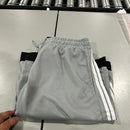 JUMPSTART BASKETBALL SHORT SILVER AND BLACK WHITE STRIPES - L - SILVER/BLACK - Brand New