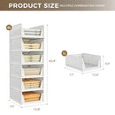 Pinkpum 6 Pack Closet Organizers Storage Bins Stackable Plastic Drawer Basket - Like New