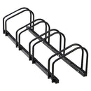 TRUE & TIDY BIKE FLOOR STAND AND HOLDER, 22-28" WHEELS, 4 SLOTS - BLACK - Like New