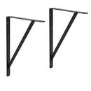AMAZON BASICS SHELF BRACKETS L20" X H13" 10 PACK METAL BRACKETS AB5501 - BLACK - Like New