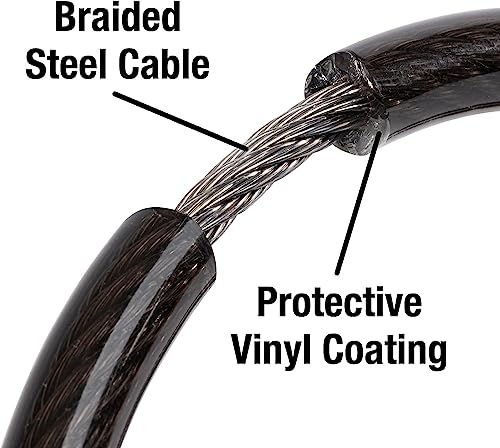 Master Lock Cable Lock, Set Your Own Combination Bike Lock, 6 ft. Long, Black - Like New