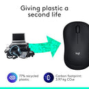 LOGITECH M185 WIRELESS MOUSE, 2.4GHZ WITH USB MINI RECEIVER, R0061 - BLACK - Like New