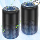 Vhoiu 2 Pack Air Purifiers 600ft² Quiet Night Light Whole House KJ50 - BLACK - Like New