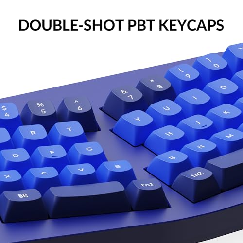 KEYCHRON Q8 ALICE LAYOUT QMK CUSTOM MECHANICAL KEYBOARD - NAVY BLUE - Like New