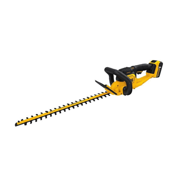 DEWALT 20V MAX CORDLESS HEDGE TRIMMER 5.0 AH 22" (DCHT820P1) - BLACK/YELLOW - Like New