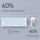 DIERYA DK61SE 61 KEYS MECHANICAL GAMING KEYBOARD - WHITE - Like New