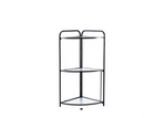 EAST BANK DESIGNS ASSEMBLED BLACK - 3-TIER FOLDABLE CORNER SHELF UNIT - BLACK - Like New