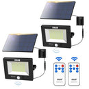 JESLED SW-SWL120-1 Solar Flood Light, Bright Solar Light Outdoor 2 Pack - BLACK - Like New