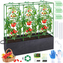 POILKMNI TOMATO CAGE 51×17×49 INCH 46 GALLON GROW BAG - BLACK/GREEN - Like New