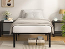 QEROMY Bed Frame Metal Platform Assembly Heavy Duty - Black 18" Twin B0C2Q2V9VB - Brand New