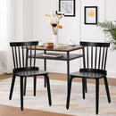 Windsor Chairs Set of 2, Farmhouse Spindle Back Dining Chairs with Bentwood Legs - Like New