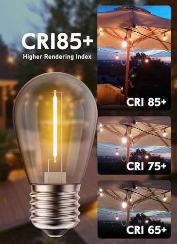 MINETOM 50 LED S14 Replacement Light Bulbs Outdoor String Light Bulb 11W - Brand New