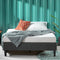 ZINUS CURTIS UPHOLSTERED PLATFORM BED FRAME - QUEEN - GRAY - Like New