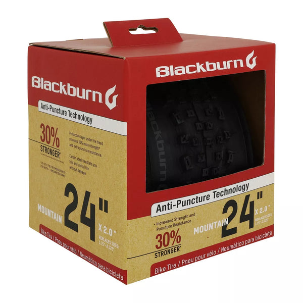 BLACKBURN 24" MOUNTAIN BIKE TIRE - BLACK - Brand New