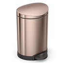 simplehuman 6 Liter 1.6 Gallon Semi-Round Step Trash Can B075FFCNYV - Rose Gold - Brand New