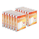 Cardinal 1" 3 Ring Binders 12 Pack Round Ring Binder Holds 225 Sheets - White - Brand New