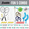 FRANKLIN SPORTS FUN 5 COMBO OUTDOOR GAME SET - BACKYARD - BLUE - Like New