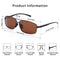 VIYSIOO WOMEN MEN SUNGLASSES TRENDY SQUARE RETRO MIRRORED BROWN/BLACK - BLACK - Like New