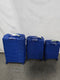 ROCKLAND PASADENA 3 PIECE HARDSIDE LUGGAGE SET (20"/24"/28") BLUE - Like New