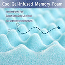 Askme 2 Inch Gel Memory Foam Mattress Topper Twin XL 501-0027-001 (B0854K7PRN) - Brand New