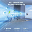 FECULS OFFICIAL 100FT CIRCULAIR OSCILLATING STANDING FAN - DARK GRAY - Like New