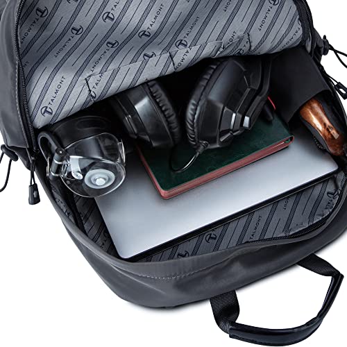 TALMONT TRAVEL BACKPACK WATER RESISTANT BOOKBAG - GRAY - Like New