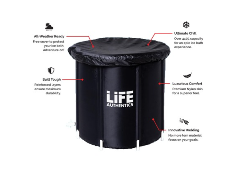 LIFE AUTHENTICS LA-CLDPL01-BK Ice Bath Cold Plunge - Black - Scratch & Dent