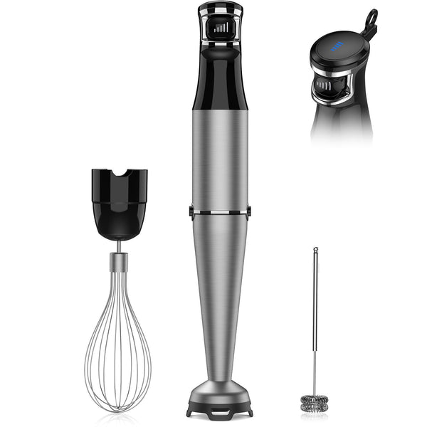 BESROY IMMERSION HAND BLENDER 1100W CORD 3 IN 1 WHISK MILK FROTHER HB8805-002 - Like New