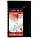 AT-A-GLANCE 2026 APPOINTMENT BOOK PLANNER WEEKLY 5" X 8" G20000 - BLACK - Like New