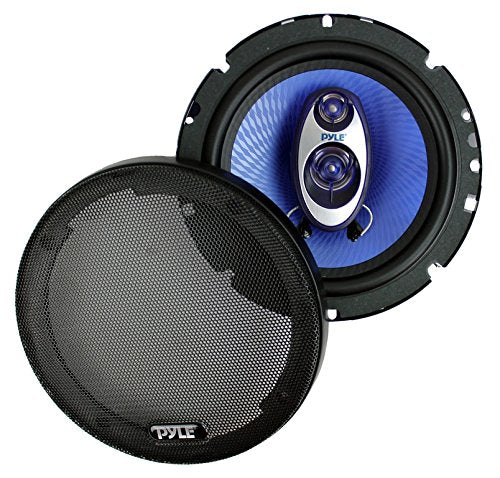 2 PYLE PL63BL 6.5" 360 WATTS 3-WAY CAR AUDIO COAXIAL SPEAKERS PAIR BLUE - Brand New