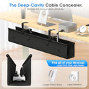 KIGJU UNDER DESK CABLE MANAGEMENT TRAY OFFICE GAMING ACCESSORIES BLACK - Like New