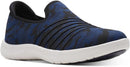 CLARKS WOMEN'S CLOUD STEPPER ADELLA STEP - SIZE: WOMEN 8.5 WIDE - NAVY CAMO - Like New