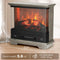 TURBRO Firelake 27 in. WiFi Electric Fireplace Heater 1400W - Gray Wash Like New