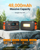 EBL 150W DC PORTABLE POWER STATION BATTERY BANK CHARGER SOLAR - BLACK/ORANGE - Like New