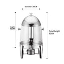 3 Gallon Beverage Dispenser With Spigot, B0CB5R3QF6 - Transparent PC - Brand New