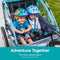 INSTEP SYNC AND TAKE 2 Double SeatBIKE TRAILER FOR KIDS 12-QE127 - LIGHT BLUE - Like New
